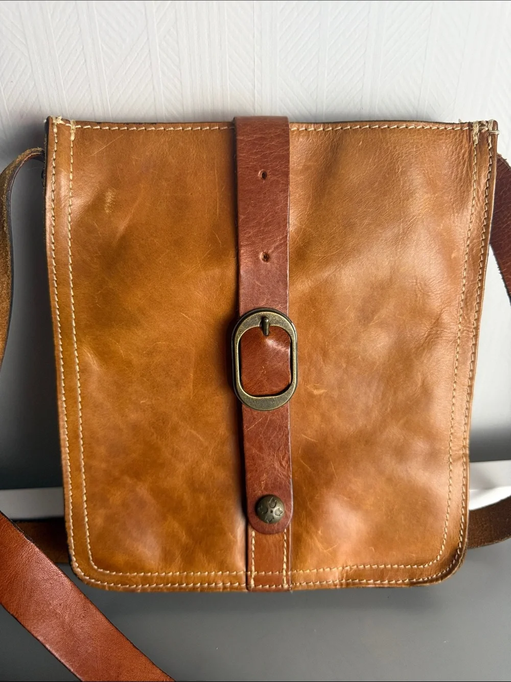 Patricia Nash Venezia Italian Leather Bag Beautiful Classic Design Brown